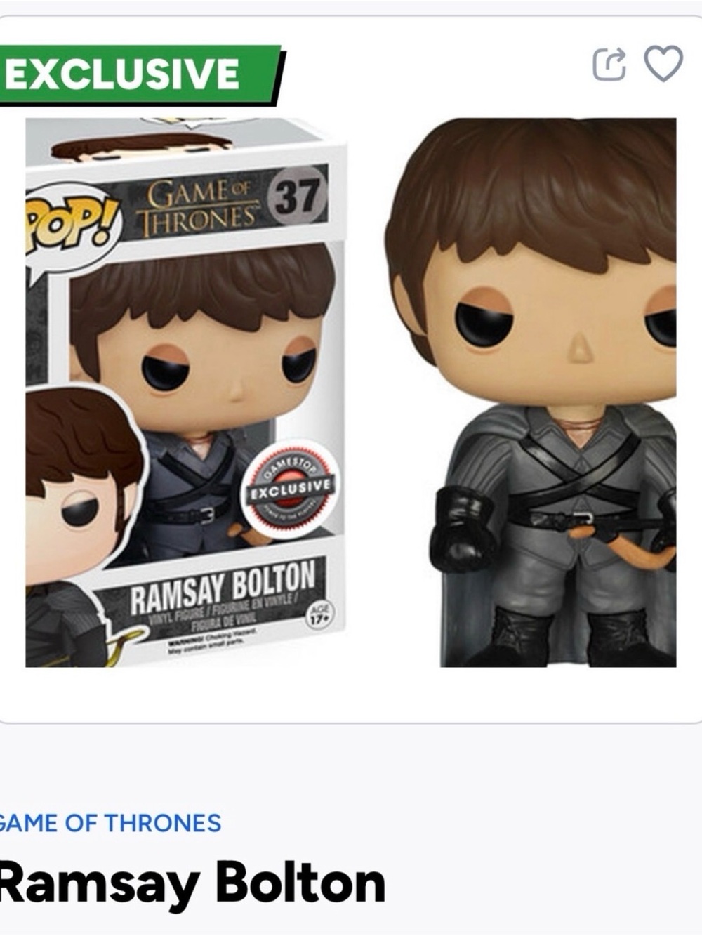 Ramsay Bolton Funko Pop- 37